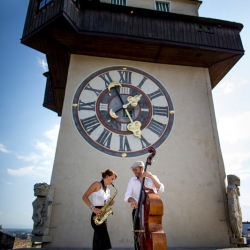 Der Uhrturm am Schlossberg in Graz